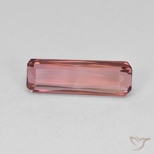 Tourmaline Rose intense naturelle Octogone / coupe Émeraude, 1.84 ct, VVS-VS