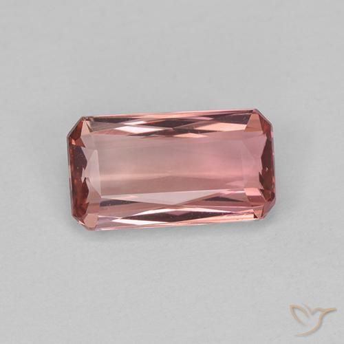 1.21ct Naturel Rose moyen Tourmaline, Taille émeraude, VVS-VS