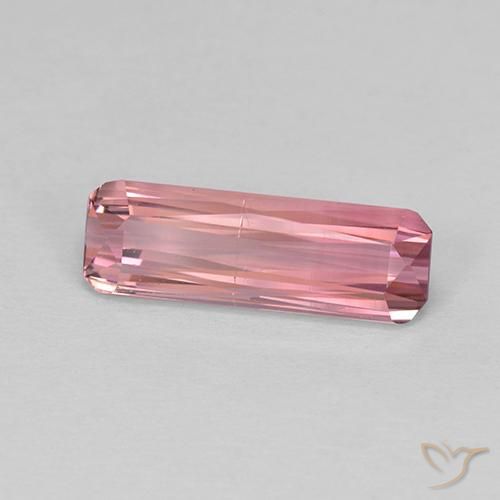 Tourmaline Rose bubblegum naturelle Octogone / coupe Émeraude, 1.89 ct, VVS-VS