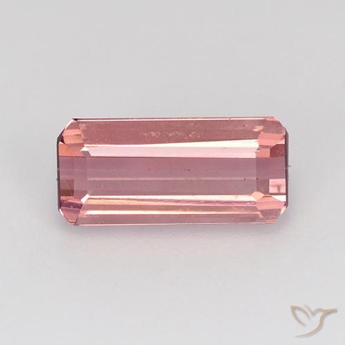 1.65ct Naturel Rose bubblegum Tourmaline, Taille émeraude, VVS-VS