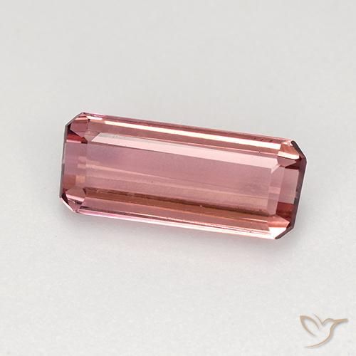 1.26ct Naturel Punch aux fruits rouge Tourmaline, Taille émeraude, VVS