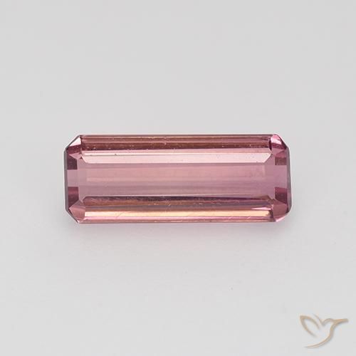 1.06ct Naturel Rose bubblegum léger Tourmaline, Taille émeraude, VVS