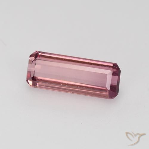 Tourmaline Rose bubblegum léger naturelle Octogone / coupe Émeraude, 1.06 ct, VVS
