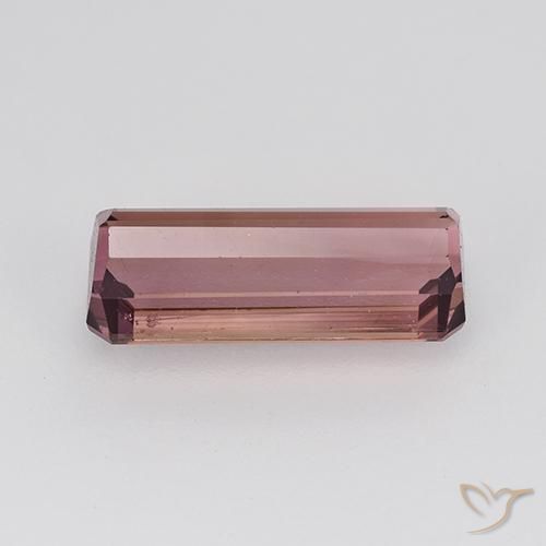Tourmaline Orange rose naturelle Octogone / coupe Émeraude, 2.00 ct, VVS
