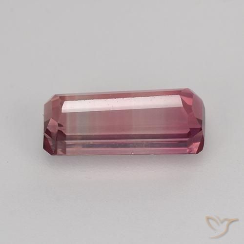 Tourmaline Rose foncé naturelle Octogone / coupe Émeraude, 1.56 ct, VVS