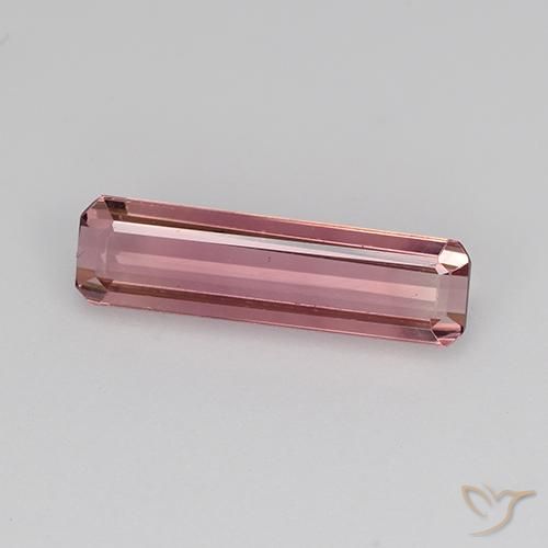 1.28ct Naturel Rose foncé Tourmaline, Taille émeraude, VVS