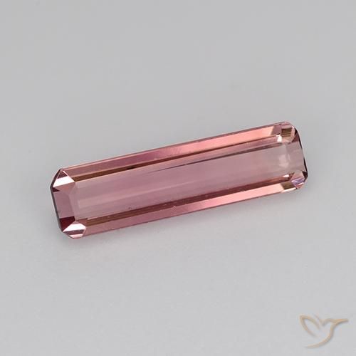 Tourmaline Rose foncé naturelle Octogone / coupe Émeraude, 1.28 ct, VVS