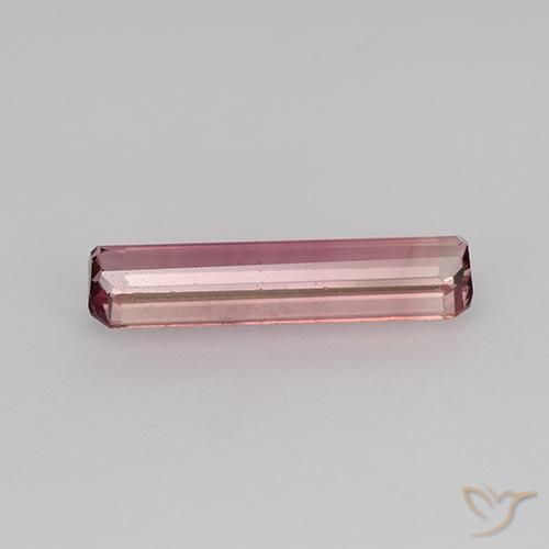 Tourmaline Rose foncé naturelle Octogone / coupe Émeraude, 1.28 ct, VVS
