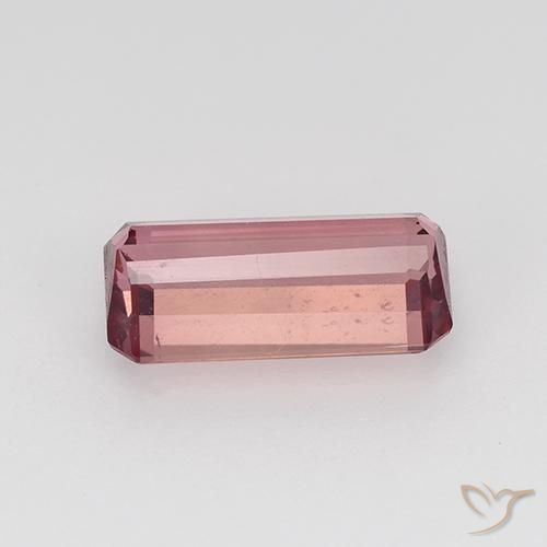 Tourmaline Orange rose naturelle Octogone / coupe Émeraude, 1.32 ct, VVS