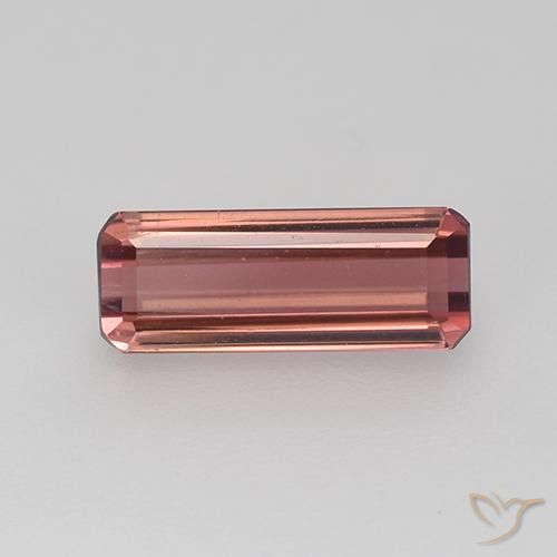 1.56ct Naturel Rose rougeâtre Tourmaline, Taille émeraude, VVS