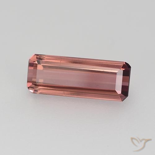 Tourmaline Rose rougeâtre naturelle Octogone / coupe Émeraude, 1.56 ct, VVS