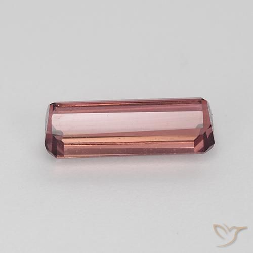 Tourmaline Rose rougeâtre naturelle Octogone / coupe Émeraude, 1.56 ct, VVS