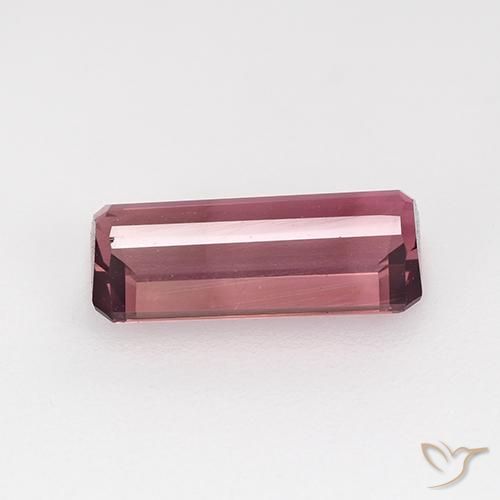 Tourmaline Rose Pourpre naturelle Octogone / coupe Émeraude, 1.61 ct, VVS