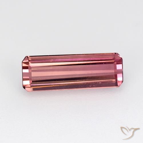 1.84ct Naturel Rose foncé Tourmaline, Taille émeraude, VVS