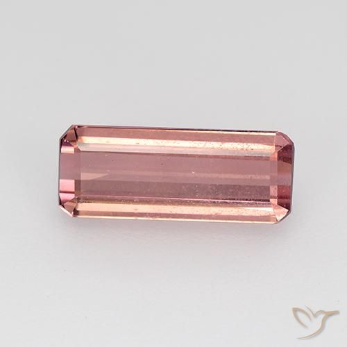 1.61ct Naturel Orange rose Tourmaline, Taille émeraude, VS