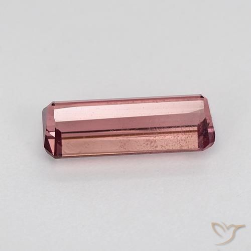 Tourmaline Orange rose naturelle Octogone / coupe Émeraude, 1.61 ct, VS