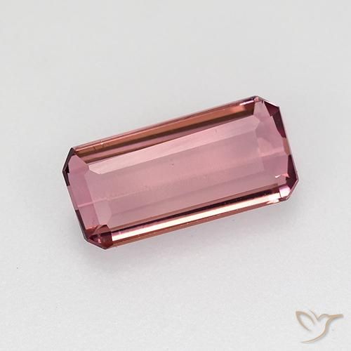 Tourmaline Rose intense naturelle Octogone / coupe Émeraude, 1.37 ct, VVS
