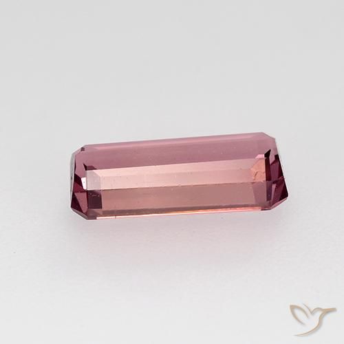 Tourmaline Rose intense naturelle Octogone / coupe Émeraude, 1.37 ct, VVS