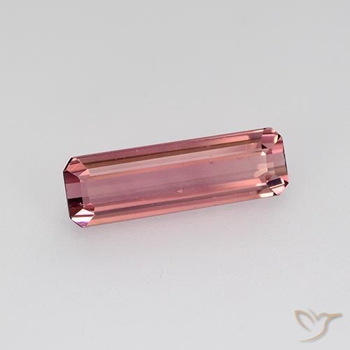 Tourmaline Rose intense naturelle Octogone / coupe Émeraude, 1.31 ct, VVS