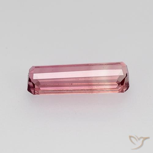 Tourmaline Rose chaud et léger naturelle Octogone / coupe Émeraude, 1.25 ct, VVS