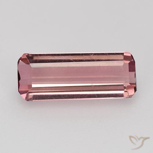 1.60ct Naturel Rose moyen Tourmaline, Taille émeraude, VVS