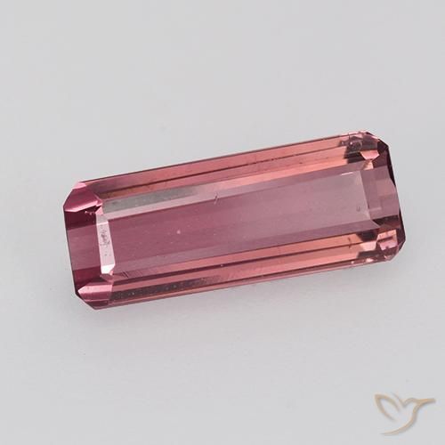 Tourmaline Magenta profond naturelle Octogone / coupe Émeraude, 1.56 ct, VVS