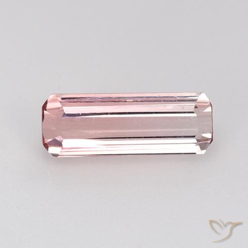 Tourmaline Rose bubblegum léger naturelle Octogone / coupe Émeraude, 1.17 ct, VVS