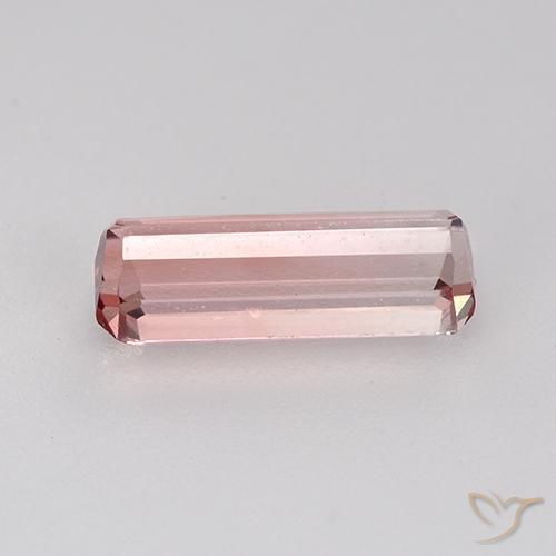 Tourmaline Rose bubblegum léger naturelle Octogone / coupe Émeraude, 1.17 ct, VVS
