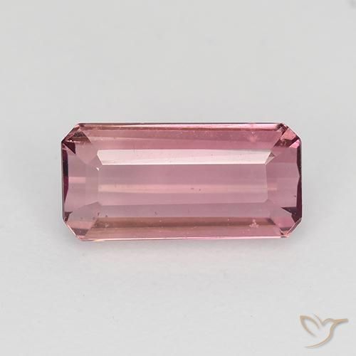 1.18ct Naturel Rose intense Tourmaline, Taille émeraude, VVS