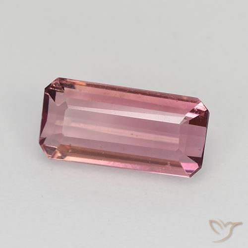 Tourmaline Rose intense naturelle Octogone / coupe Émeraude, 1.18 ct, VVS