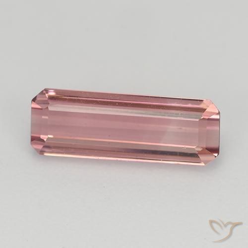 1.64ct Naturel Rose intense Tourmaline, Taille émeraude, VS