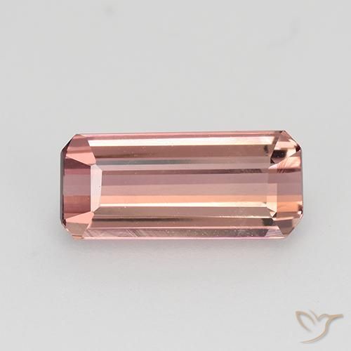 1.26ct Naturel Rose moyen Tourmaline, Taille émeraude, VVS