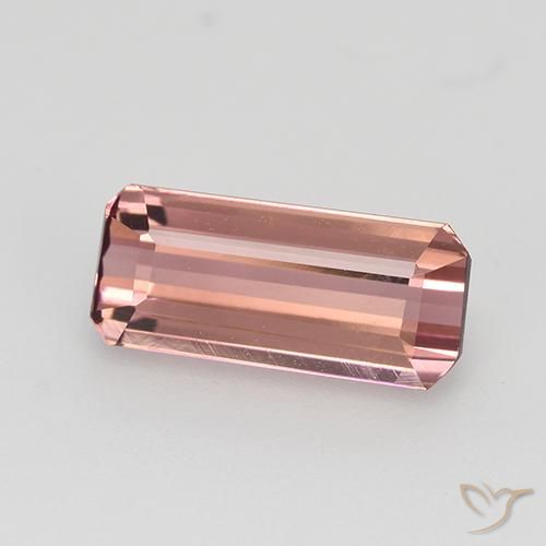 Tourmaline Rose moyen naturelle Octogone / coupe Émeraude, 1.26 ct, VVS