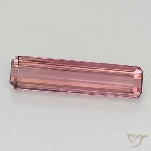 1.24ct Naturel Rose foncé Tourmaline, Taille émeraude, VVS-VS