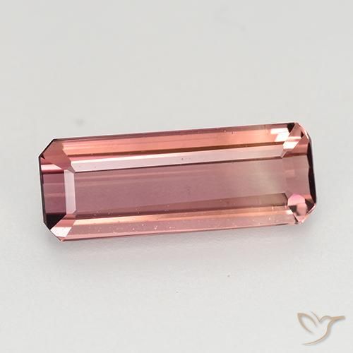 1.65ct Naturel Rose foncé Tourmaline, Taille émeraude, VVS