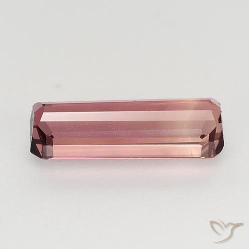 Tourmaline Rose foncé naturelle Octogone / coupe Émeraude, 1.65 ct, VVS