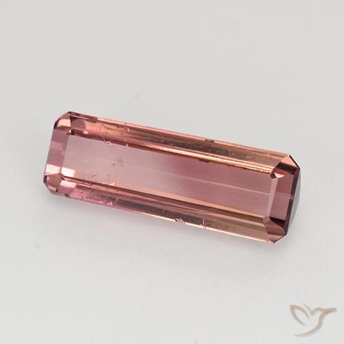 Tourmaline Orange rose naturelle Octogone / coupe Émeraude, 1.62 ct, VS-SI