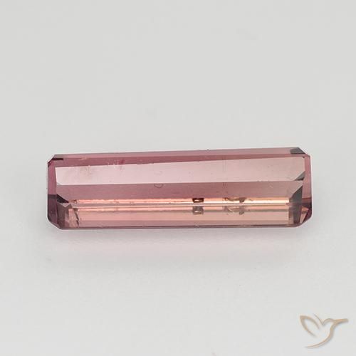 Tourmaline Orange rose naturelle Octogone / coupe Émeraude, 1.62 ct, VS-SI