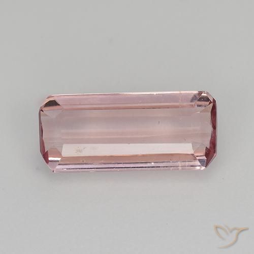 Tourmaline Rouge pomme en bonbon léger naturelle Octogone / coupe Émeraude, 1.77 ct, VVS-VS