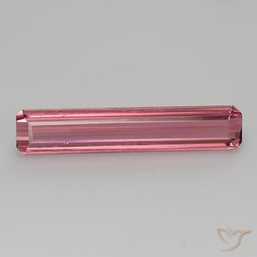 1.53ct Naturel Rose rougeâtre Tourmaline, Taille émeraude, VVS-VS