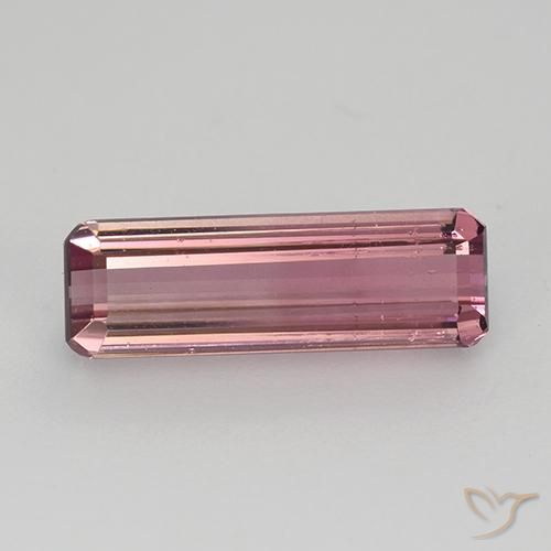 1.70ct Naturel Rose rougeâtre Tourmaline, Taille émeraude, VS