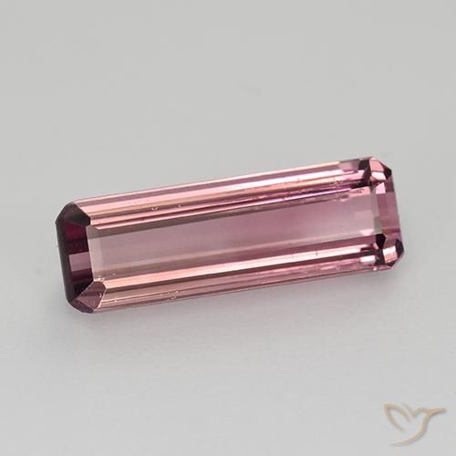 Tourmaline Rose rougeâtre naturelle Octogone / coupe Émeraude, 1.70 ct, VS