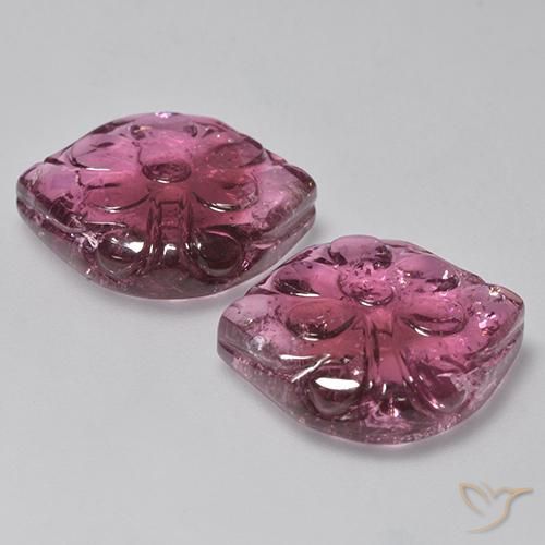 Shop natural 24.38ct Violet rougeâtre Tourmaline gems, Taille Fleur, from Mozambique at GemSelect. In stock, global shipping!
