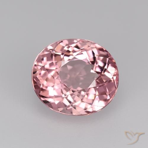 2.18ct Naturel Rose bubblegum léger Tourmaline, ovale, VVS-VS