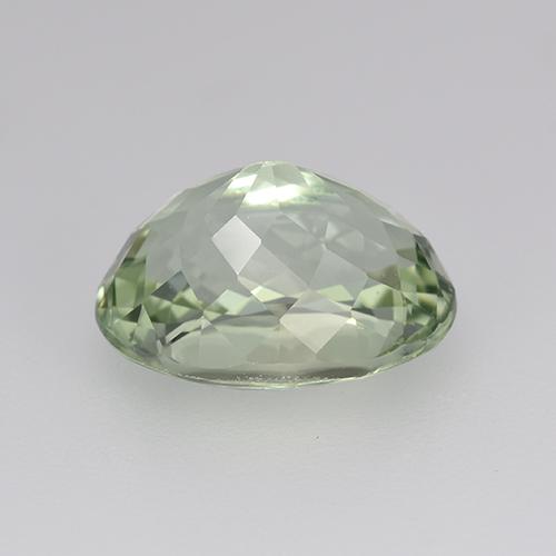 Tourmaline vert sauge léger naturelle coupe ovale, 3,55 ct, VVS-VS