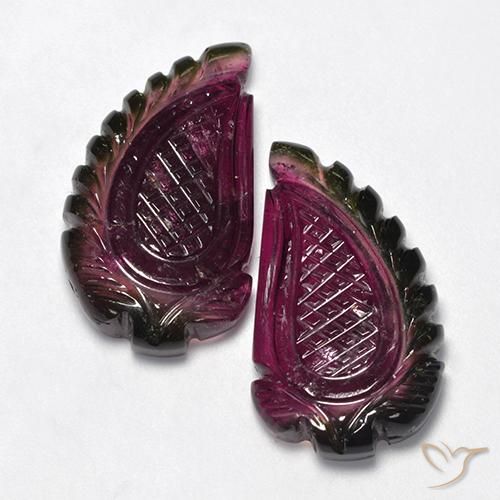 26.81ctw Naturel Pourpre foncé Tourmaline, Fantaisie, Translucide