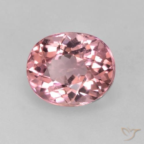 Tourmaline Rose bubblegum naturelle ovale, 1.37 ct, VS