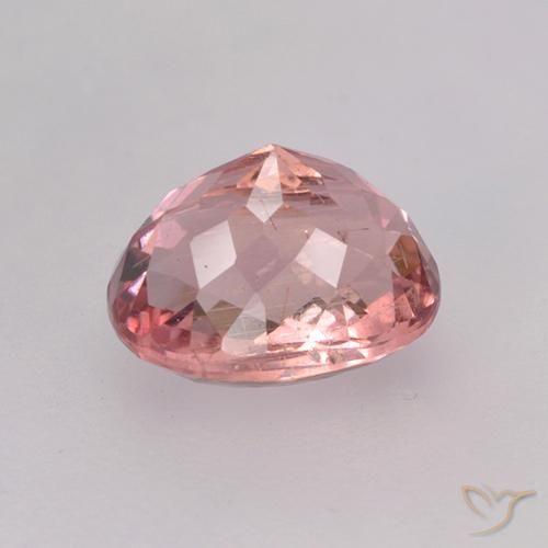 Tourmaline Orange rose naturelle ovale, 1.76 ct, VS