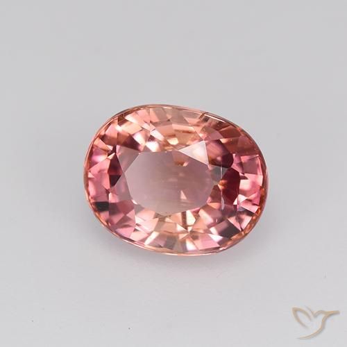 Tourmaline Bois de rose naturelle ovale, 1.48 ct, VVS-VS
