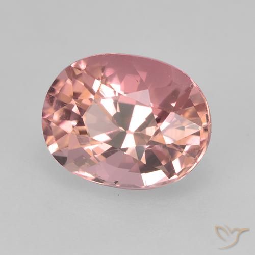Tourmaline Rose clair naturelle ovale, 1.63 ct, VVS-VS